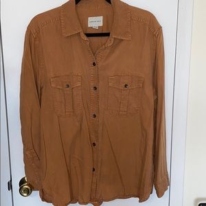 American Eagle Military Button Up Shirt